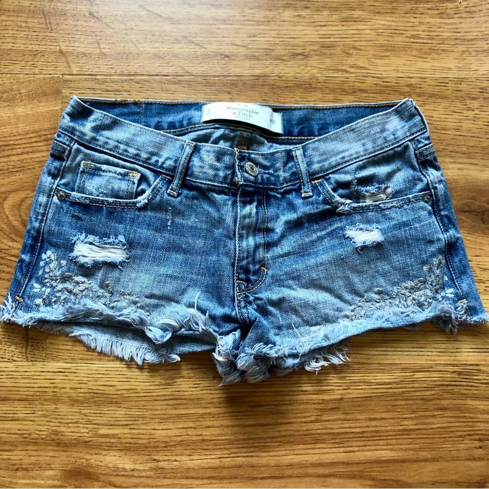 Abercrombie Denim Shorts Embellished